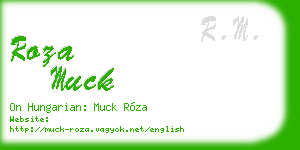 roza muck business card
