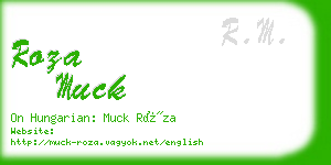 roza muck business card